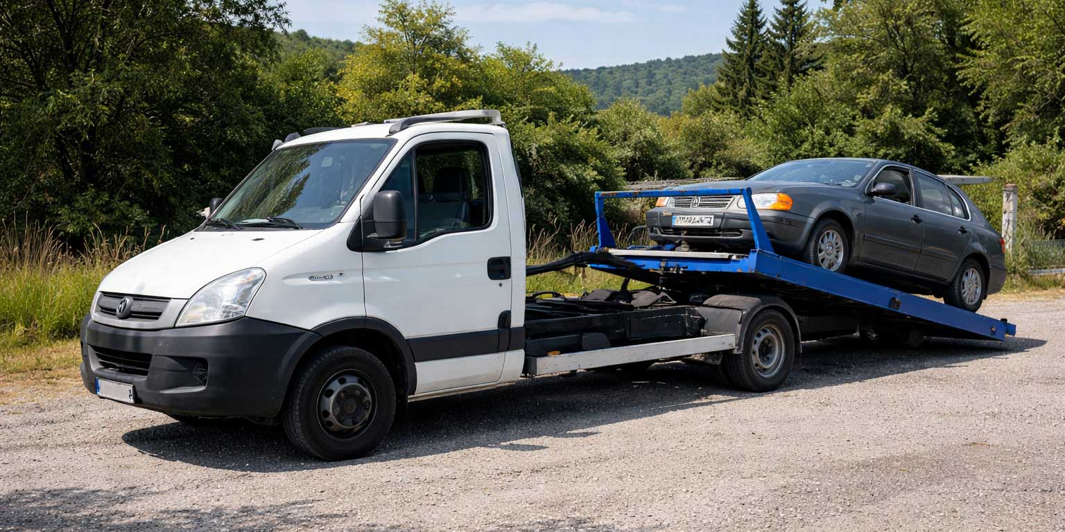 Enlèvement d'une épave sur plateau par Multigan dans le Gard et l'Hérault